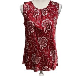 Talbots red scoop neck sleeveless top , sz petit 10